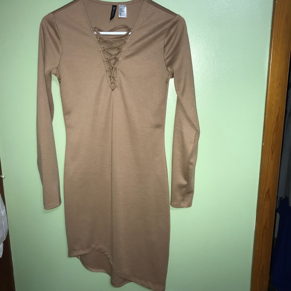 Tan bodycon dress